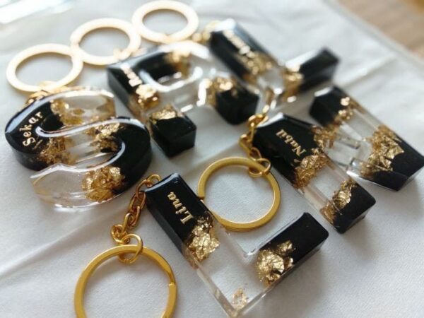 Custom Handmade Resin Keychain with Name – Aesthetic Gift - Image 2